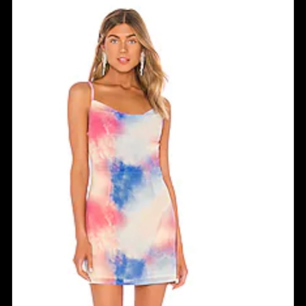 Superdown Ameliya Cami Mini Dress in Blue Multi